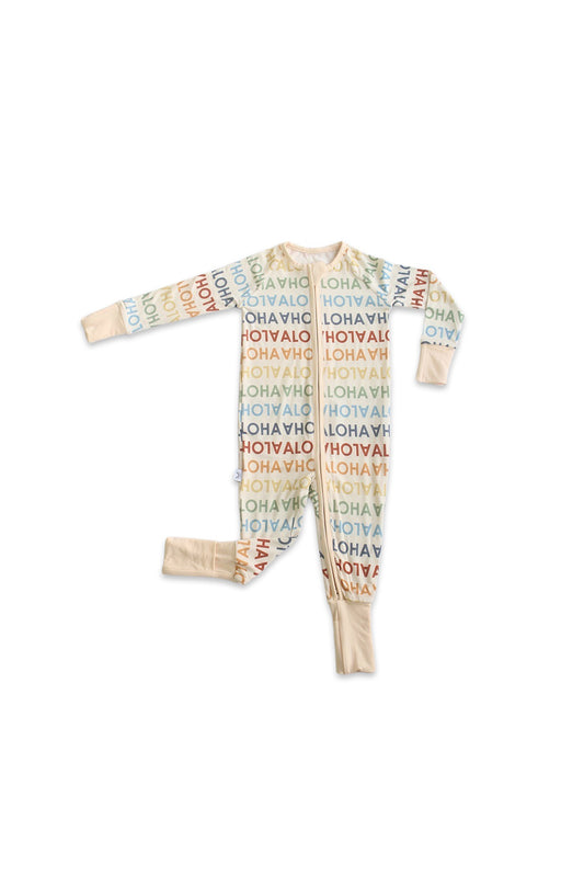 Bamboo Zip Romper - ALOHA