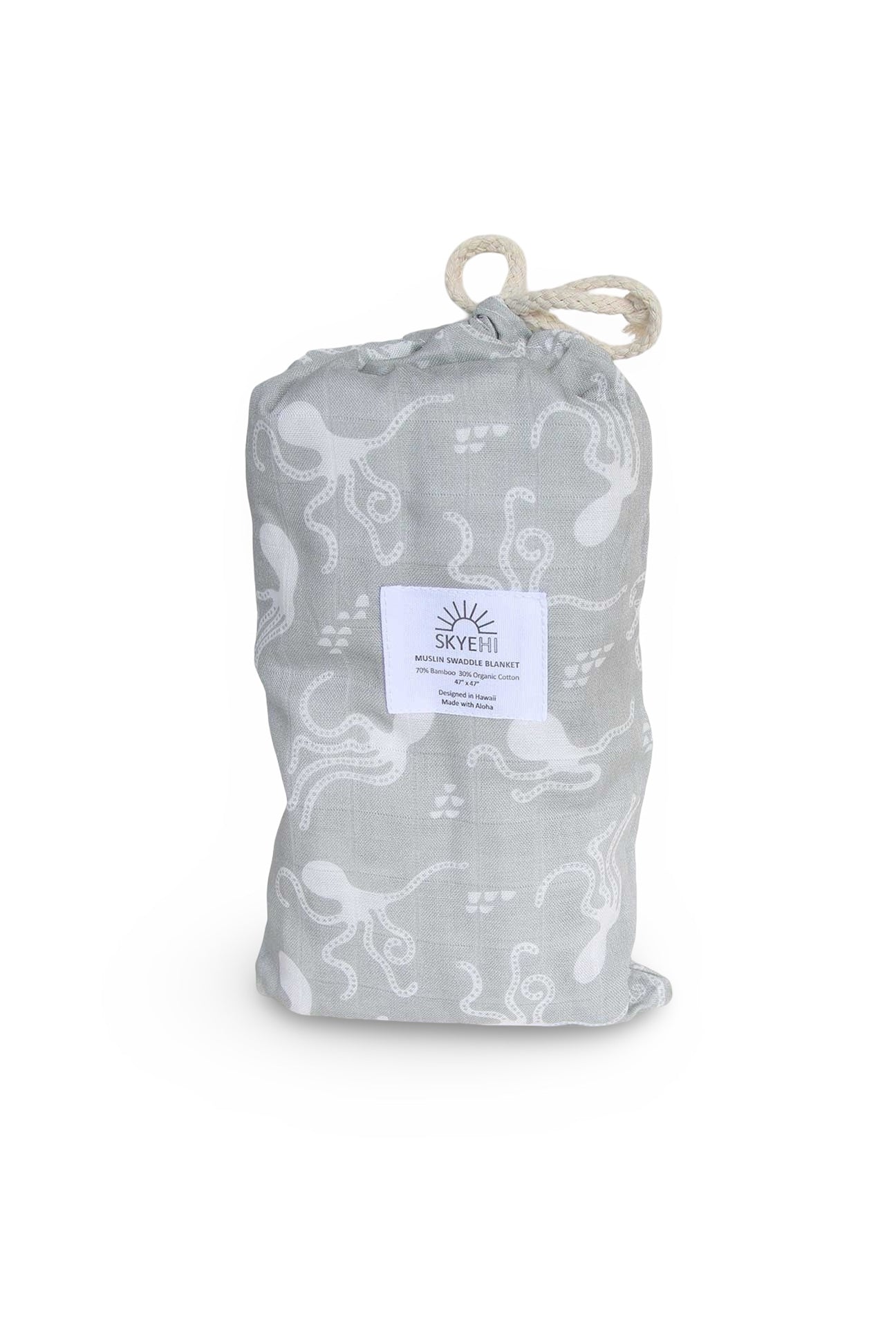 Muslin Swaddle Blanket - Octopus
