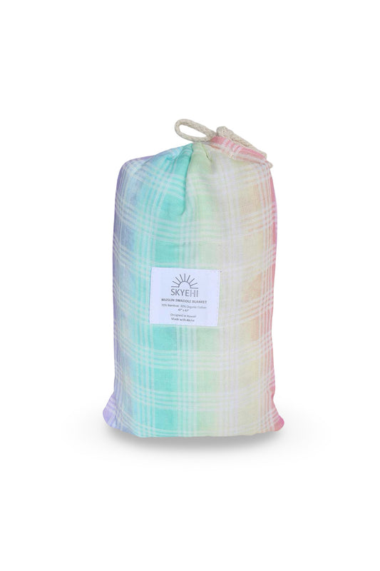 Muslin Swaddle Blanket - Palaka Rainbow