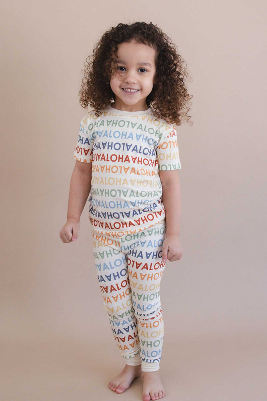 Two Piece Bamboo Lounge Set - ALOHA