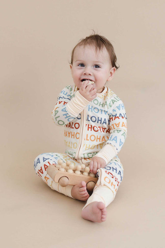 Bamboo Zip Romper - ALOHA