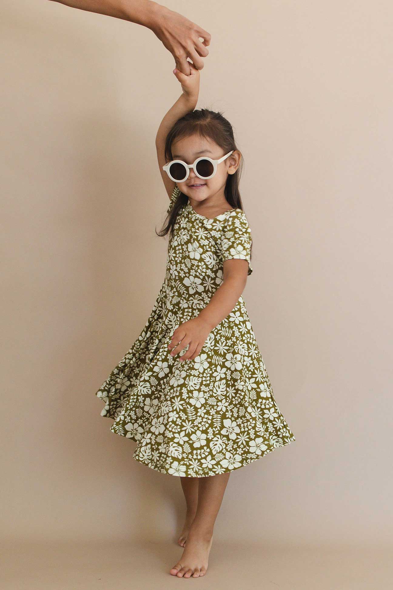 Short Sleeve Twirl Dress - Backyard