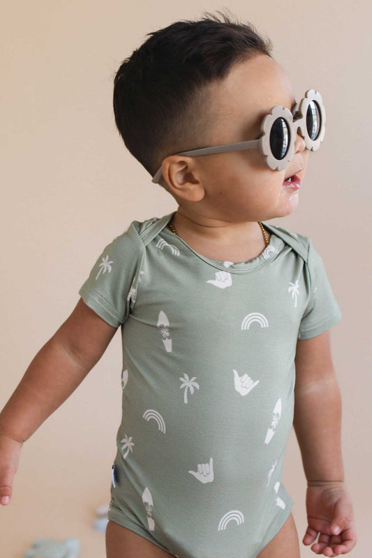 Short Sleeve Onesie - Island Vibes Sage