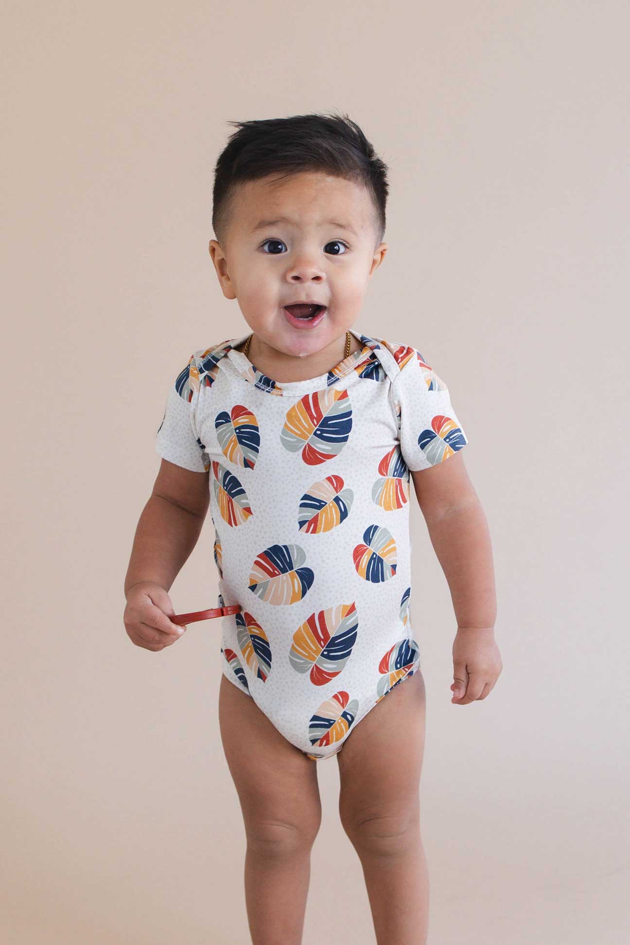 Short Sleeve Onesie - Monstera