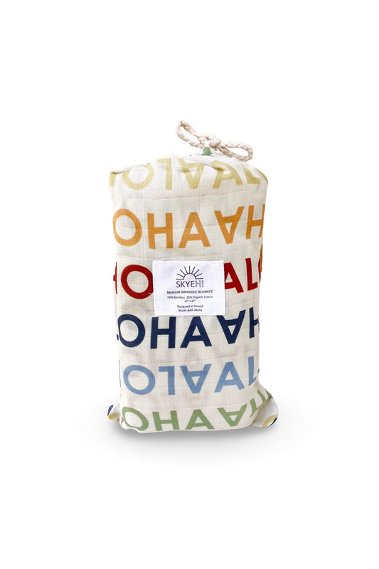 Muslin Swaddle Blanket - ALOHA