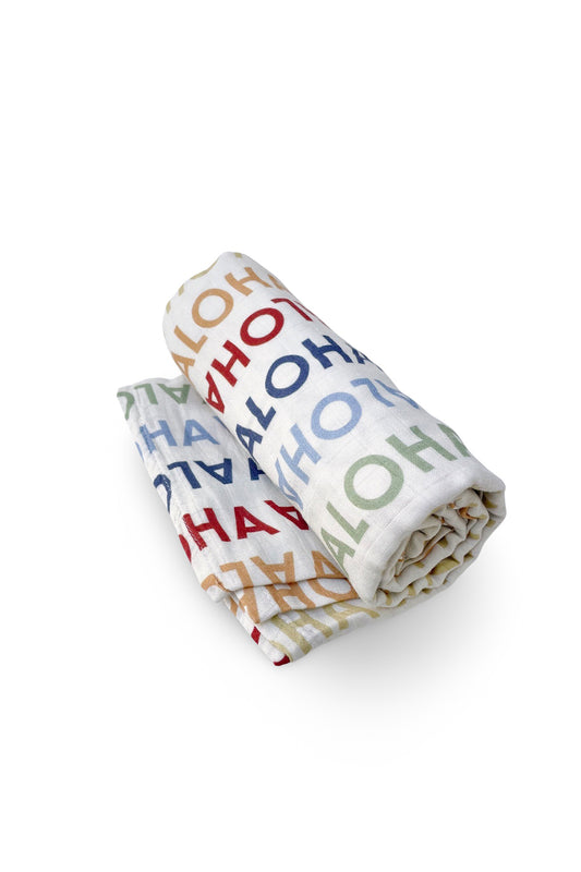 Muslin Swaddle Blanket - ALOHA