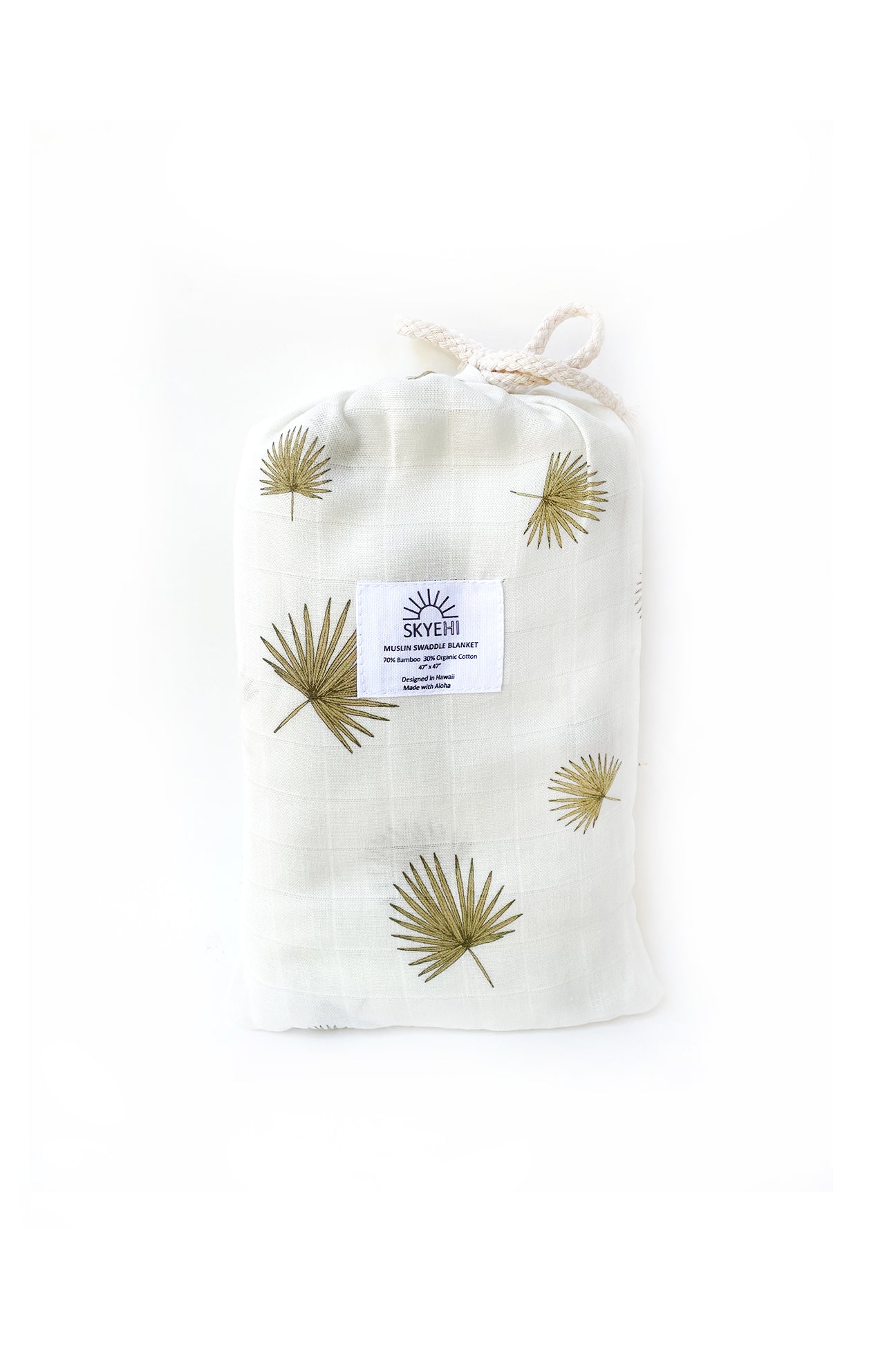 Muslin Swaddle Blanket - Fan Palm