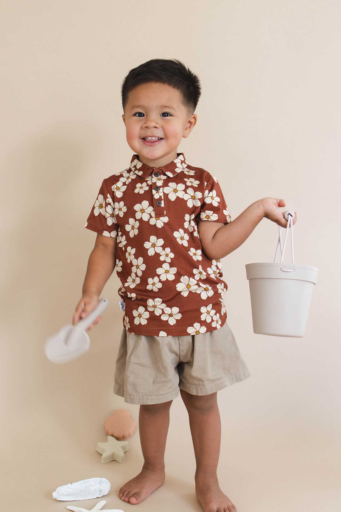 Polo Shirt - Rust Puakenikeni