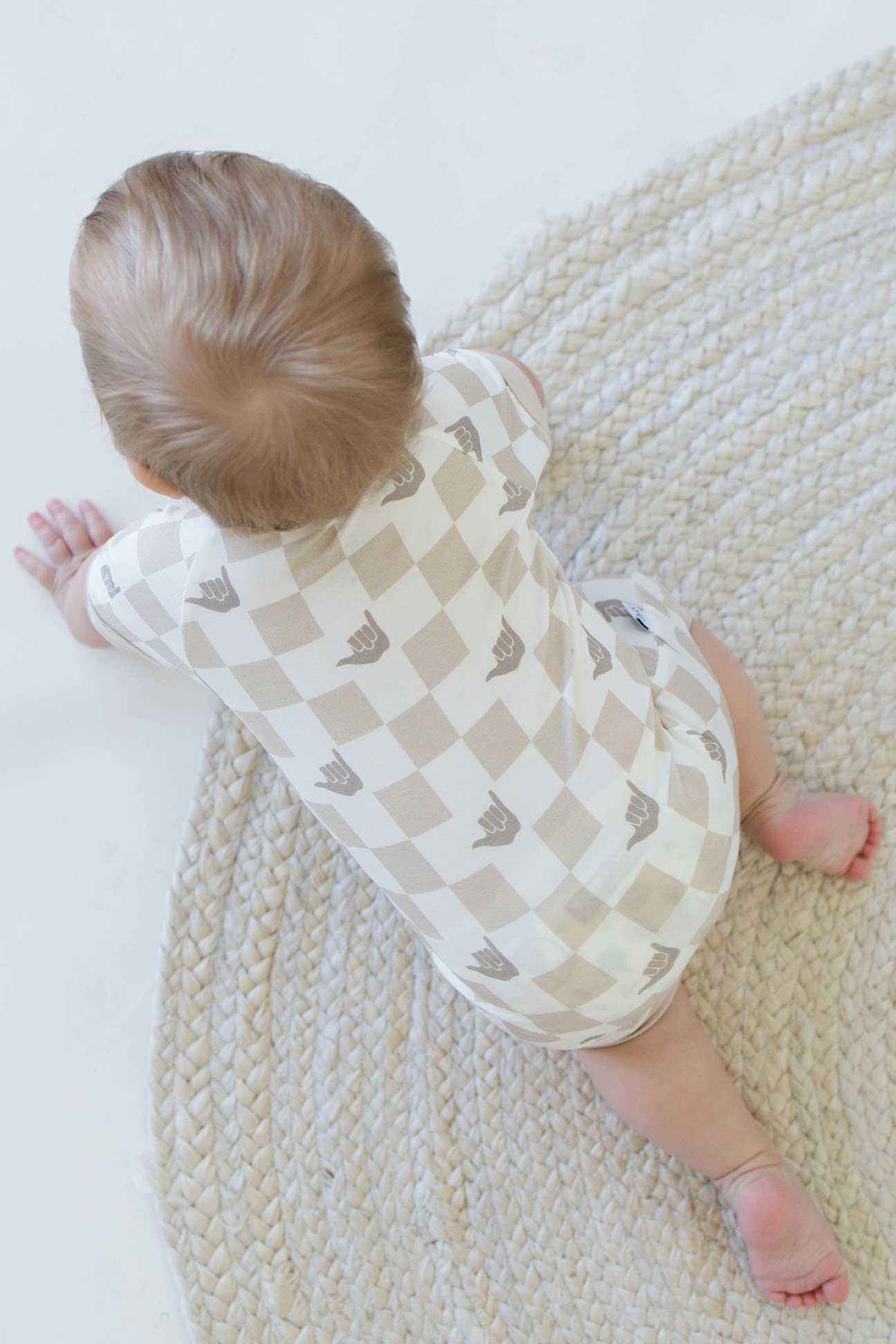 Shorty Zip Romper - Shaka Check