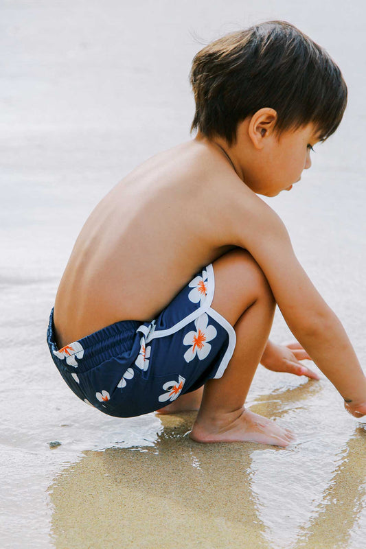 Boys Swim Trunks - Midnight Pua