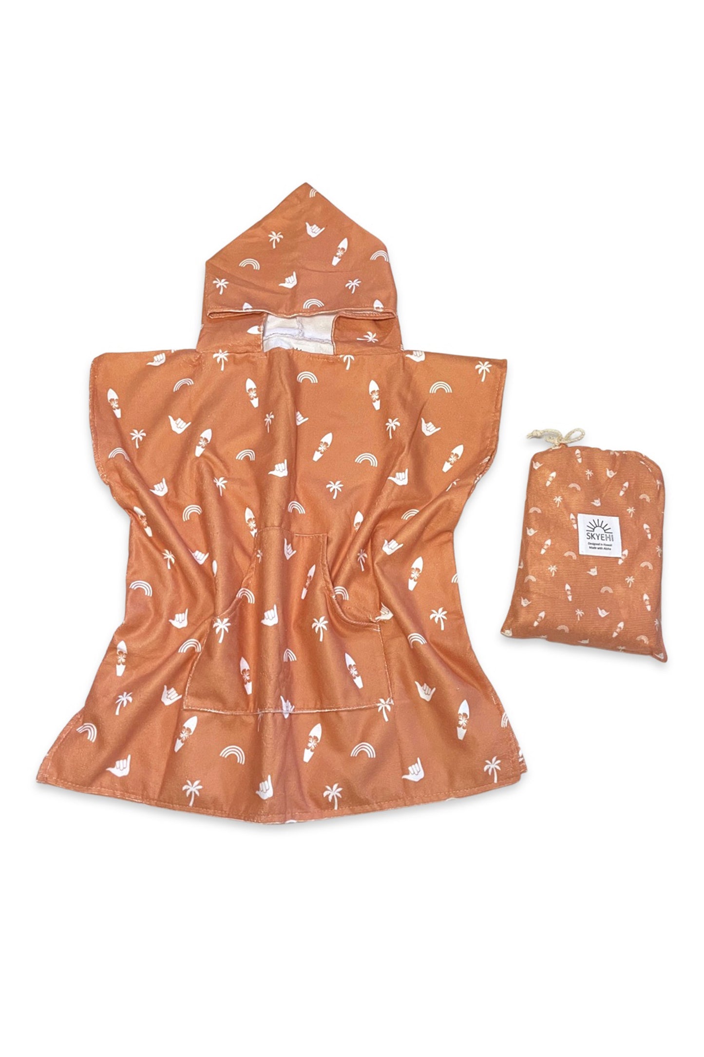 Hooded Poncho Towel-Terracotta Island Vibes