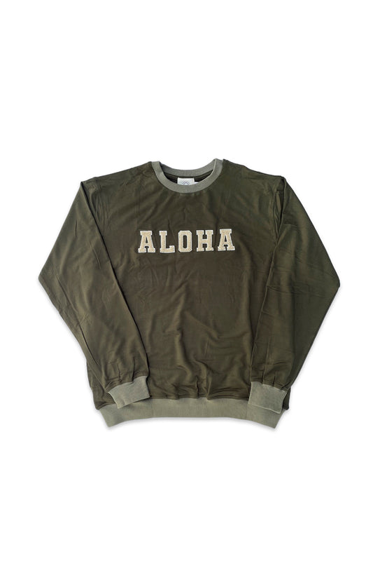 Adult ALOHA Sweatshirt - Olive