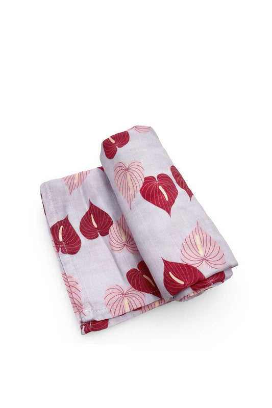 Muslin Swaddle Blanket - Anthurium