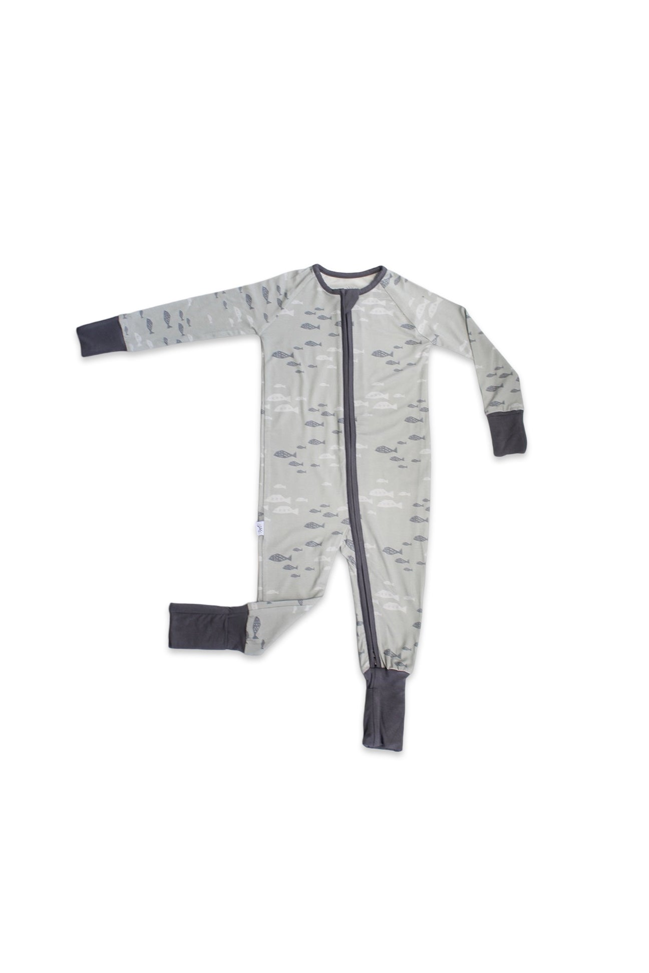 Bamboo Zip Romper - Fish