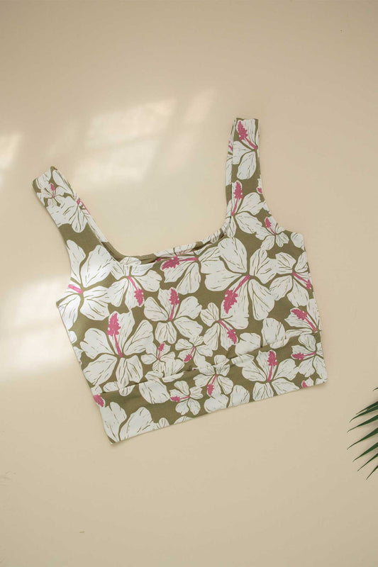 Women's Crop Tank - Hiblisscus