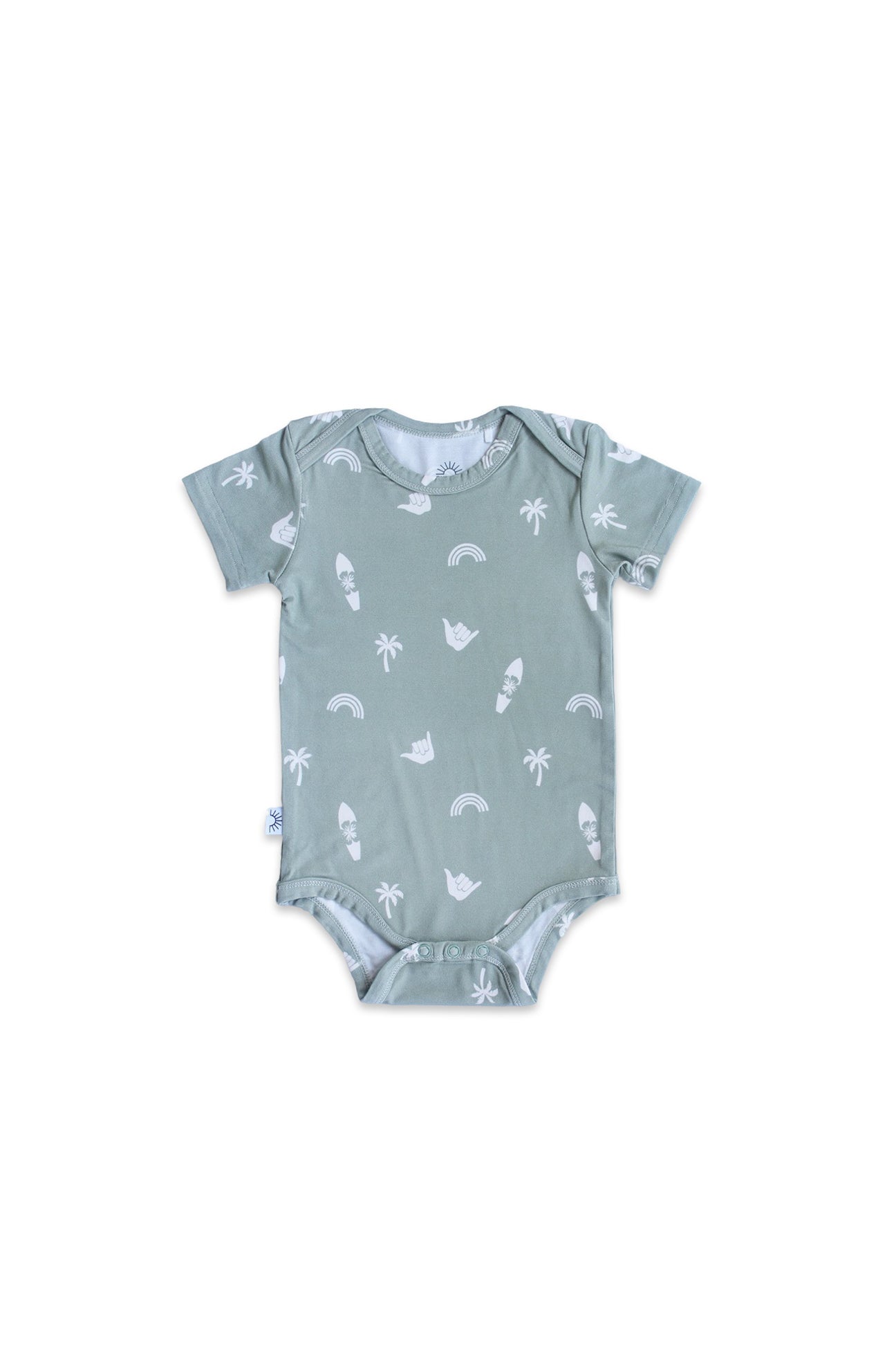 Short Sleeve Onesie - Island Vibes Sage