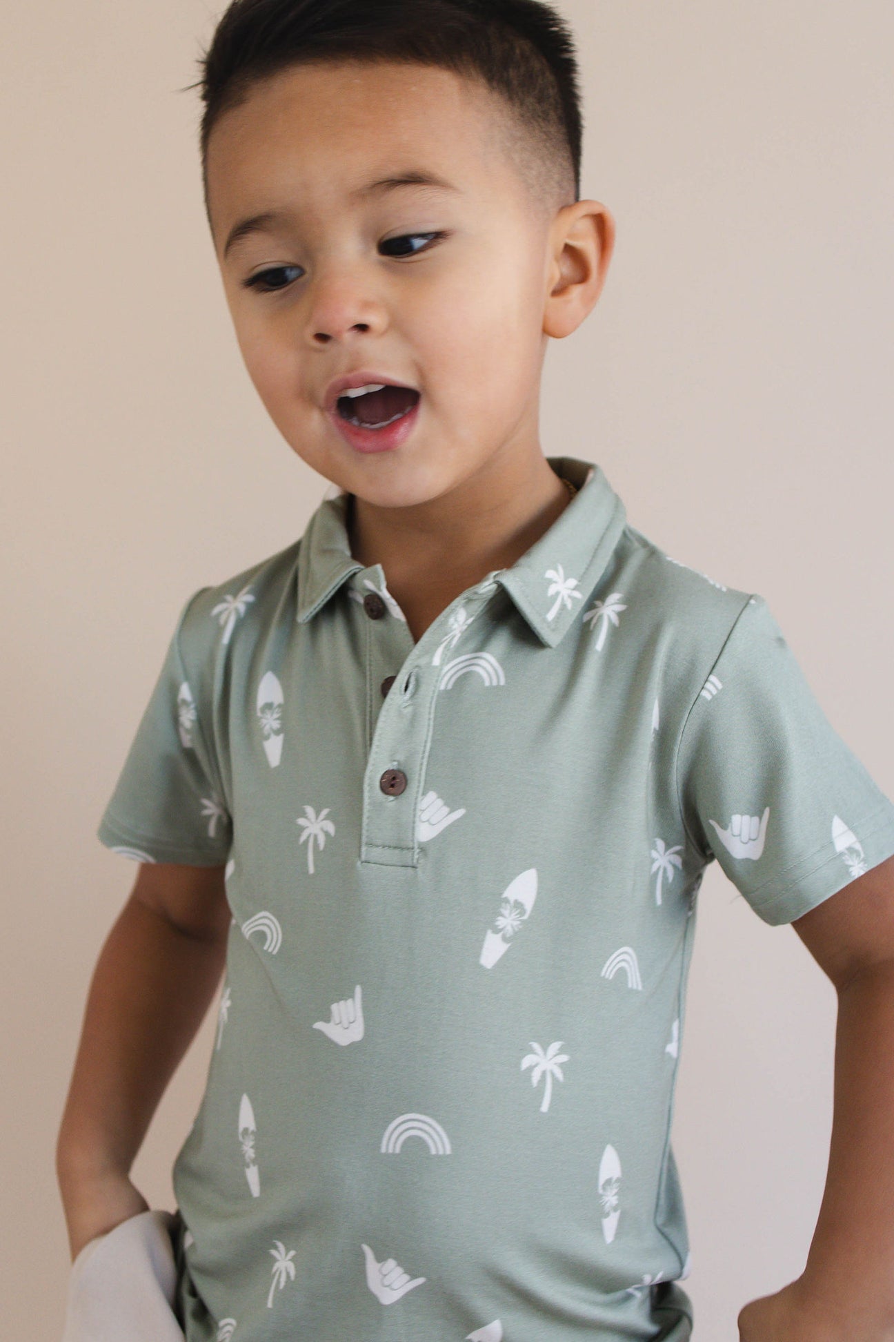 Polo Shirt - Island Vibes Sage