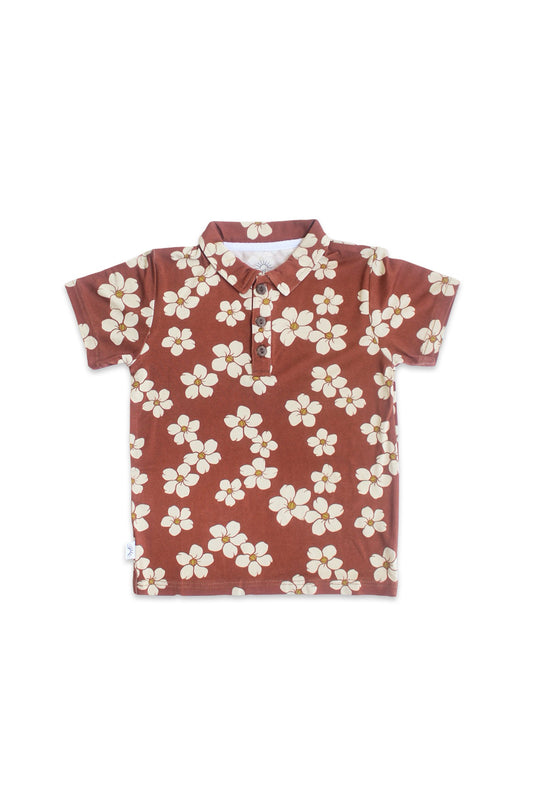 Polo Shirt - Rust Puakenikeni