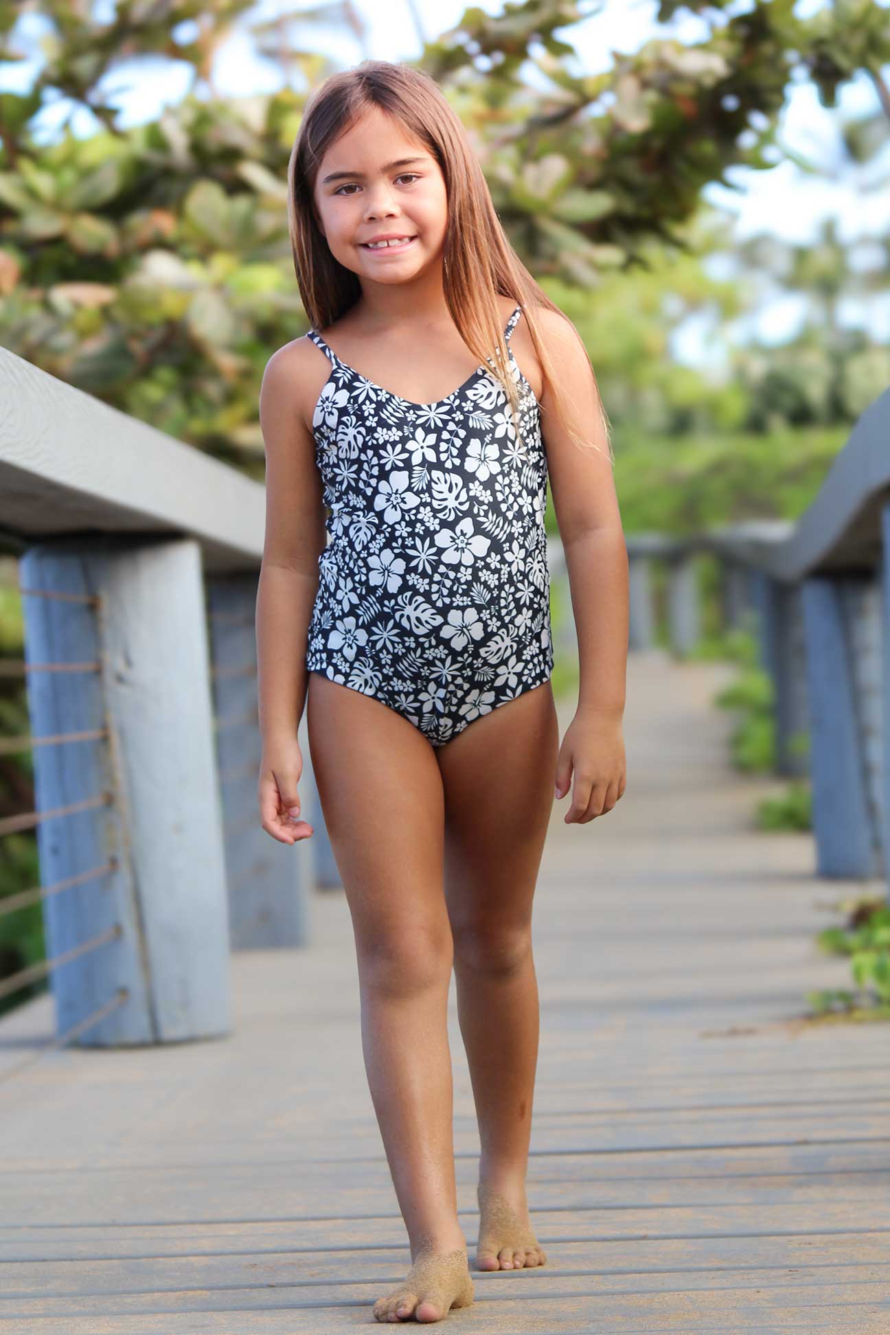 Girls One Piece Swimsuit - Kukui Backyard