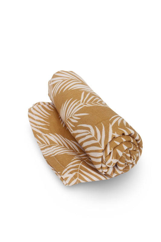 Muslin Swaddle Blanket - Golden Fronds