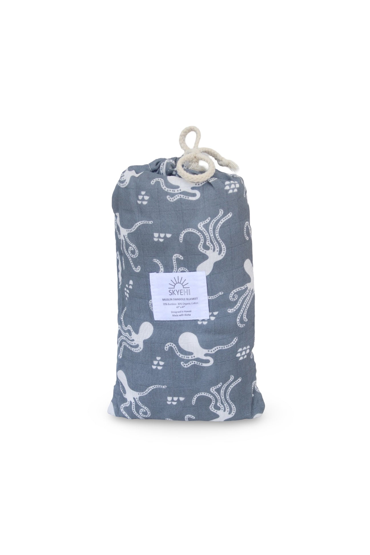 Muslin Swaddle Blanket - Octopus Ink