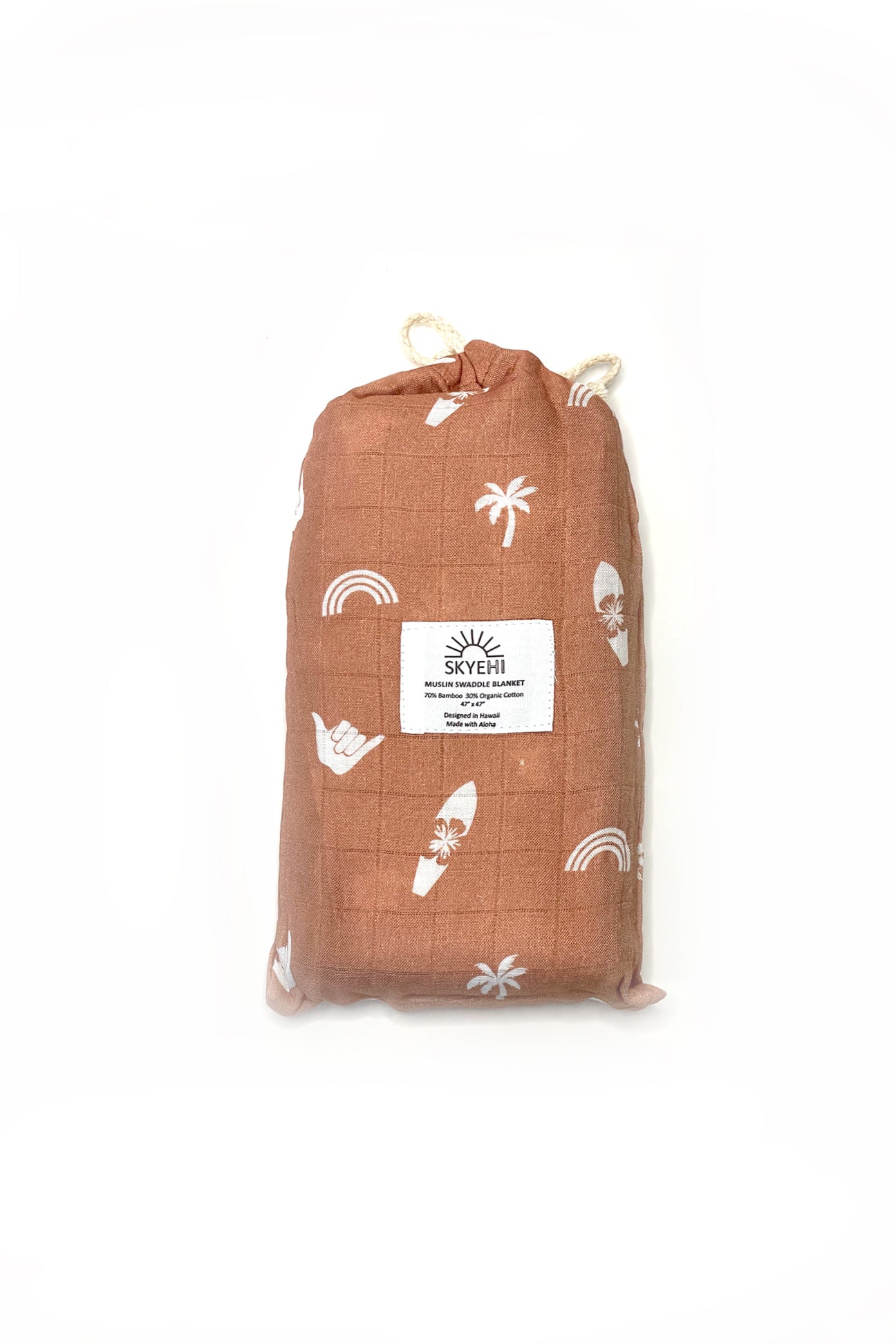 Muslin Swaddle Blanket - Terracotta Island Vibes