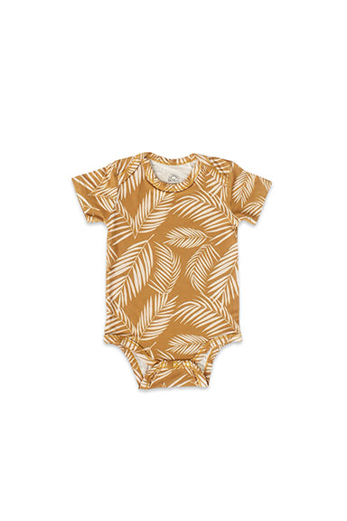 Short Sleeve Onesie - Golden Fronds