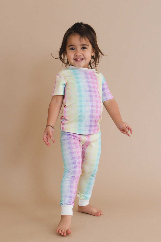 Two Piece Bamboo Lounge Set - Palaka Rainbow