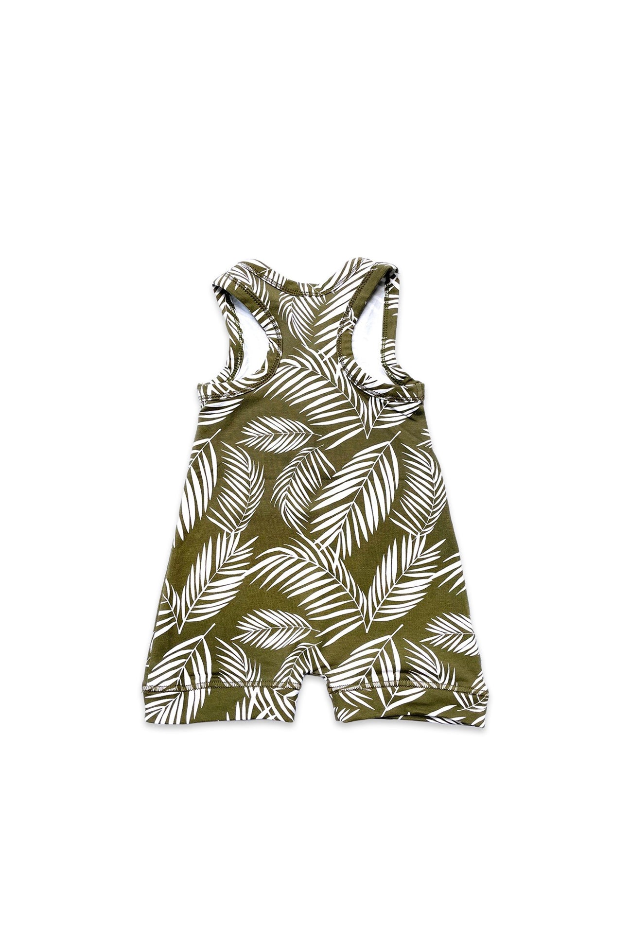 Bamboo Romper - Olive Fronds