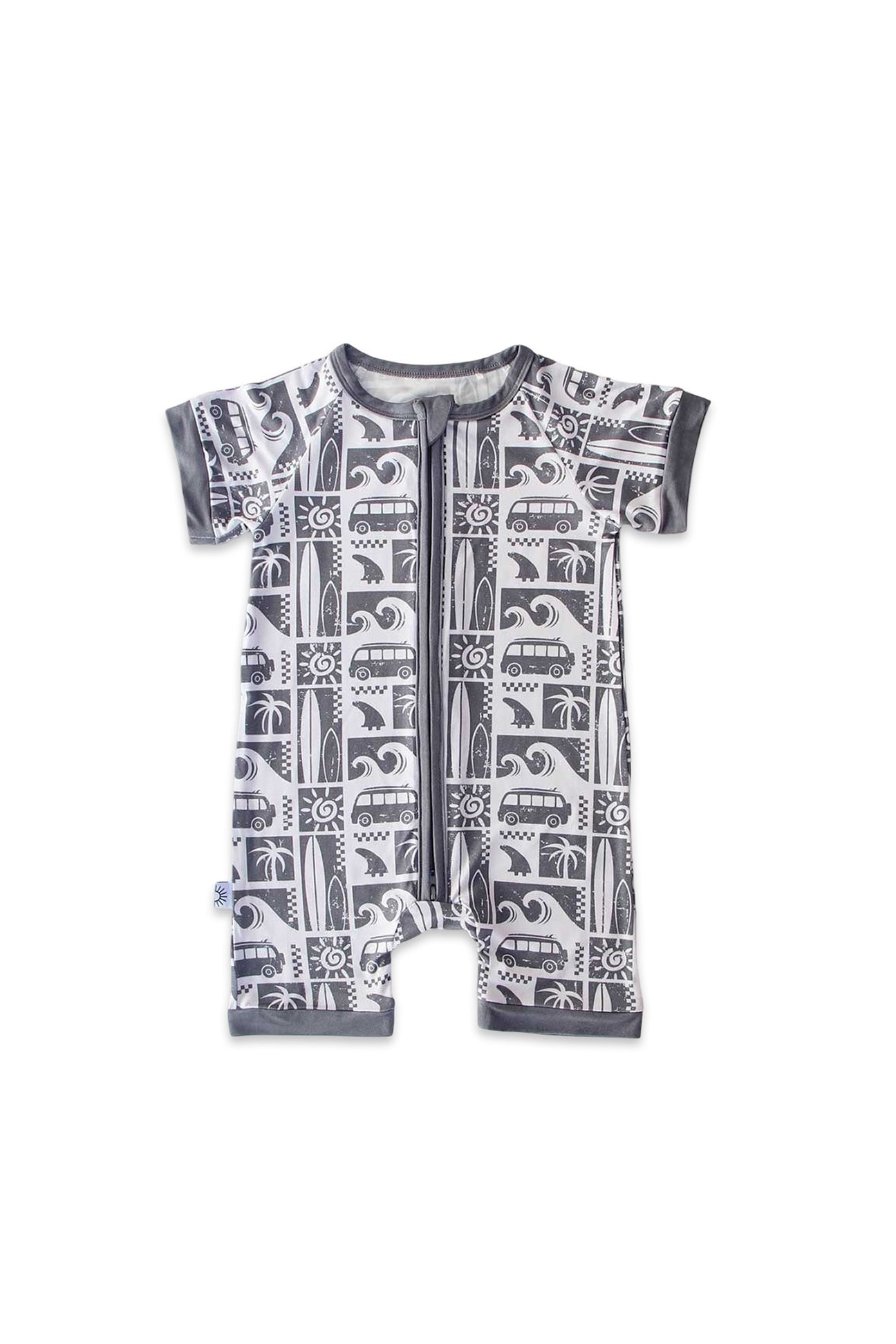 Shorty Zip Romper - Surf's Up