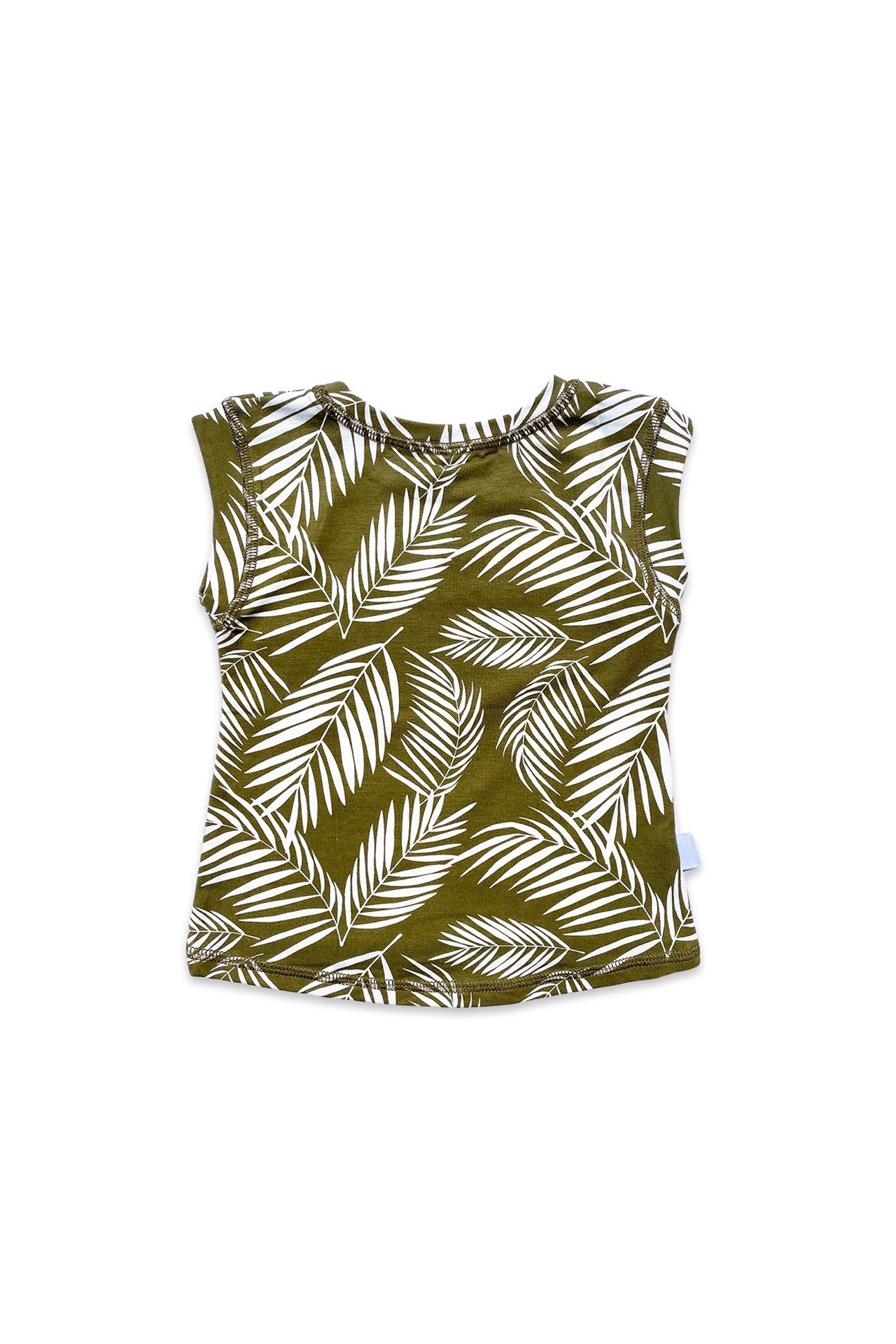 Box Tee - Olive Fronds